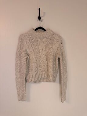Cozy Cream Cable Knit Turtleneck Sweater